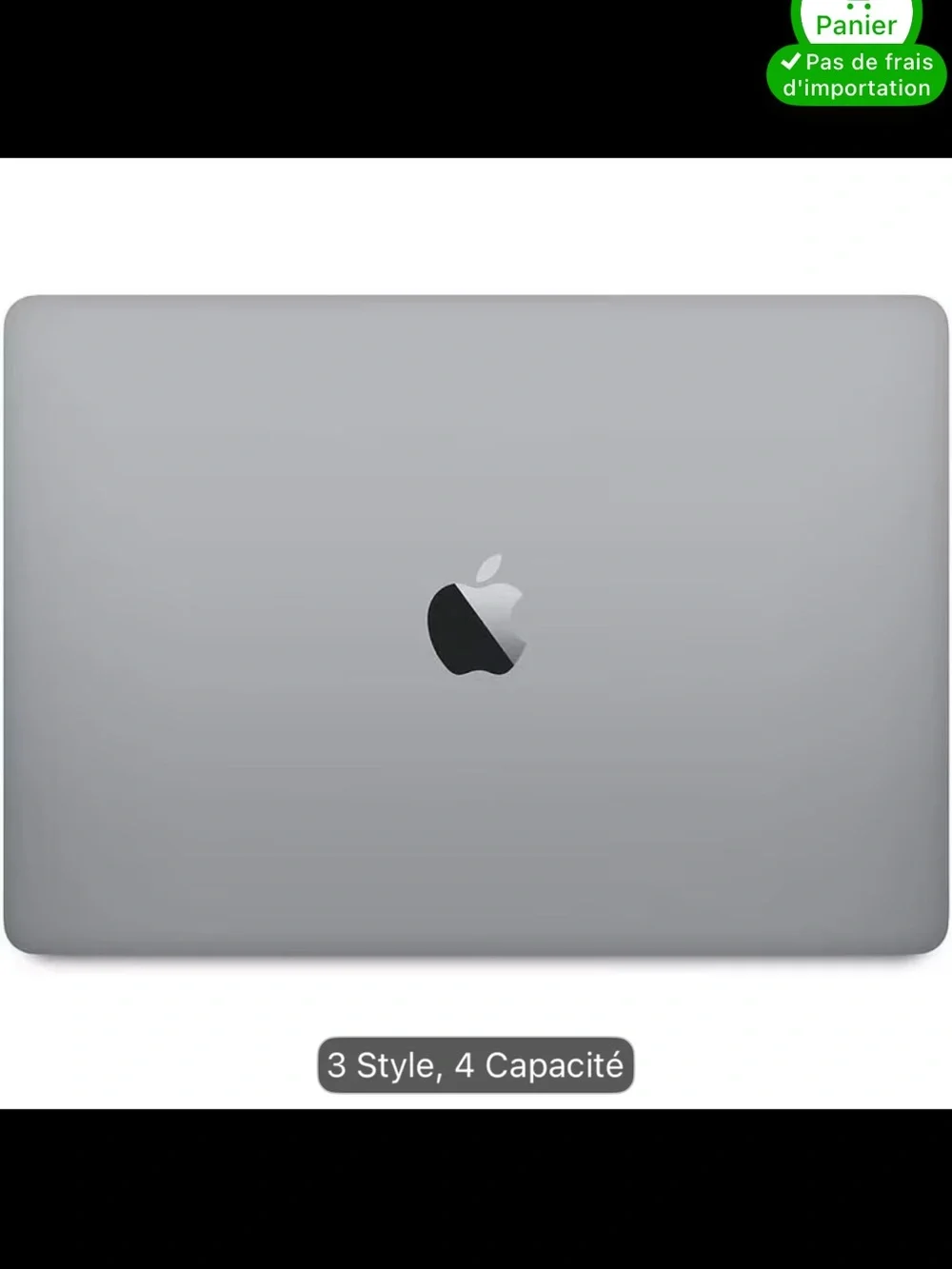 Apple MacBook Pro Gray Aluminum with Black Keyboard and Touch Bar